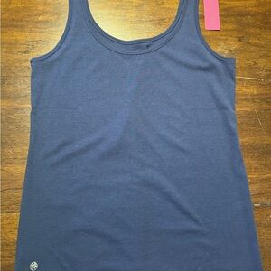 Lilly Pulitzer Navy Blue Halee Fitted Sleeveless Tank Top